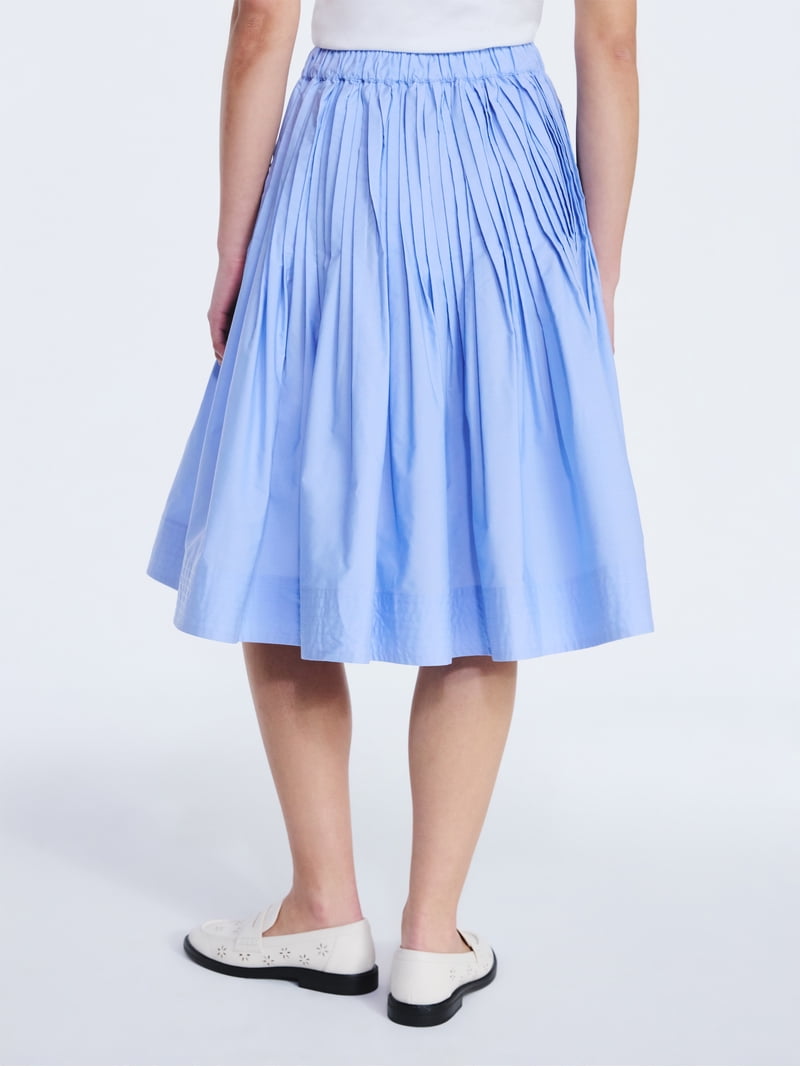 Free Assembly Women's Pintuck Knee Length Skirt, Sizes XS-XXL