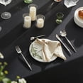 thumbnail image 3 of TRAHOO-Mysky Home Table Cloth 60x102 Inch Black Tablecloth for 6 Foot Table Washable Polyester Rectangle Tablecloth for Buffet Table, Parties, Holiday Dinner, Wedding, 3 of 4
