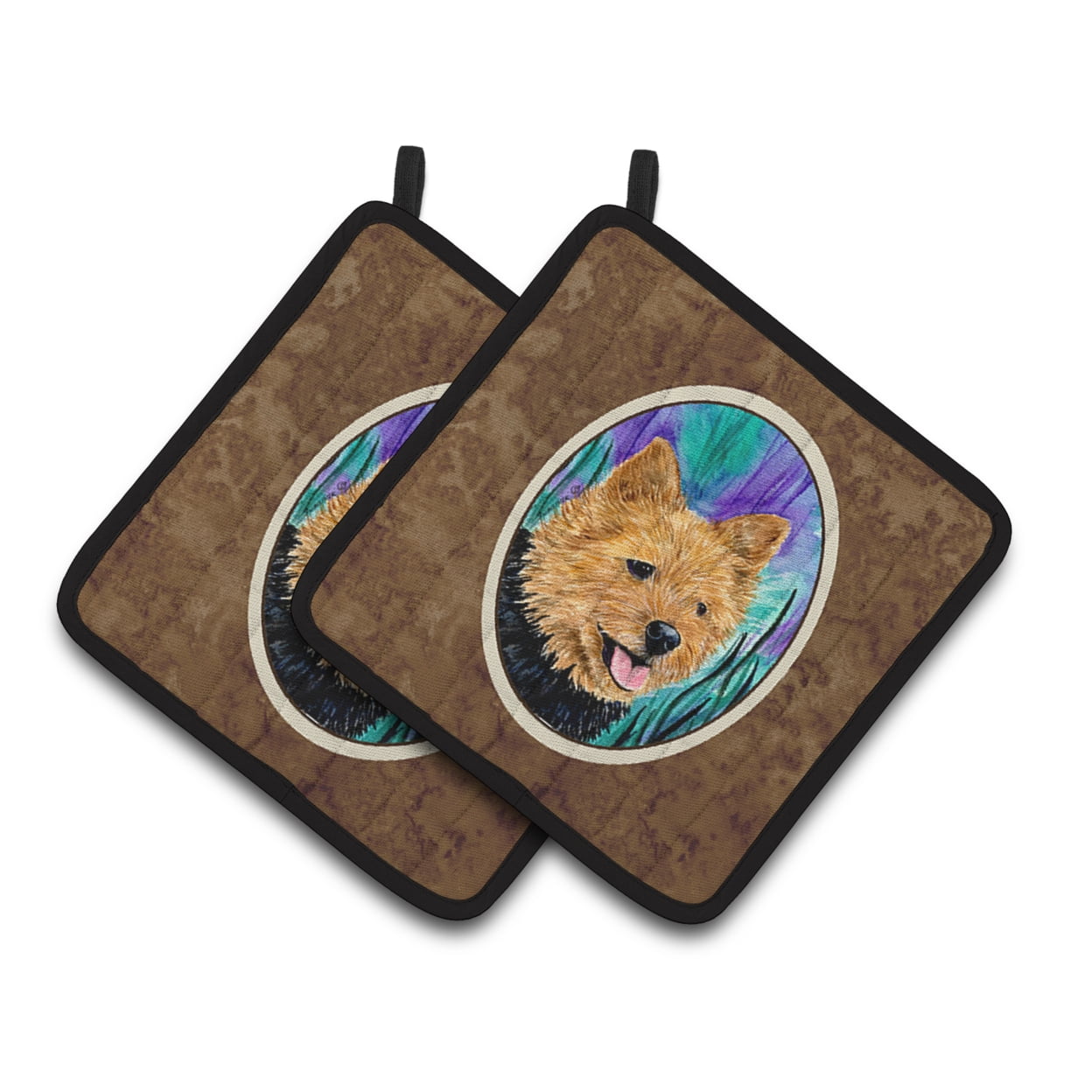 Caroline's Treasures Coppia Presine Da Cucina Con Wheaten Terrier - Notte Stellata
