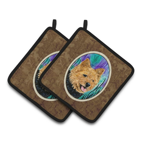 Carolines Treasures SS8431PTHD Norwich Terrier Pair of Pot Holders, 7.5HX7.5W, multicolor