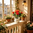 thumbnail image 4 of Bonsái de Rosa Artificial de Plástico En Maceta – Flores Artificiales En Maceta para Decorar El Interior Del Hogar, La Oficina, El Escritorio o El Alféizar de La Ventana., 4 of 6