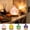 🍒 Green_Base#403, variant on Pumpkin Nightlight, Resin, Crushed Glass Finish, Warm Glow, USB Rechargeable, Halloween Decor for Desktop and Windowsill, Purple