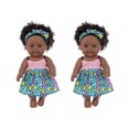 thumbnail image 1 of Black Black Baby Cute Curly Black 12-Inch Vinyl Baby Toy, 1 of 1