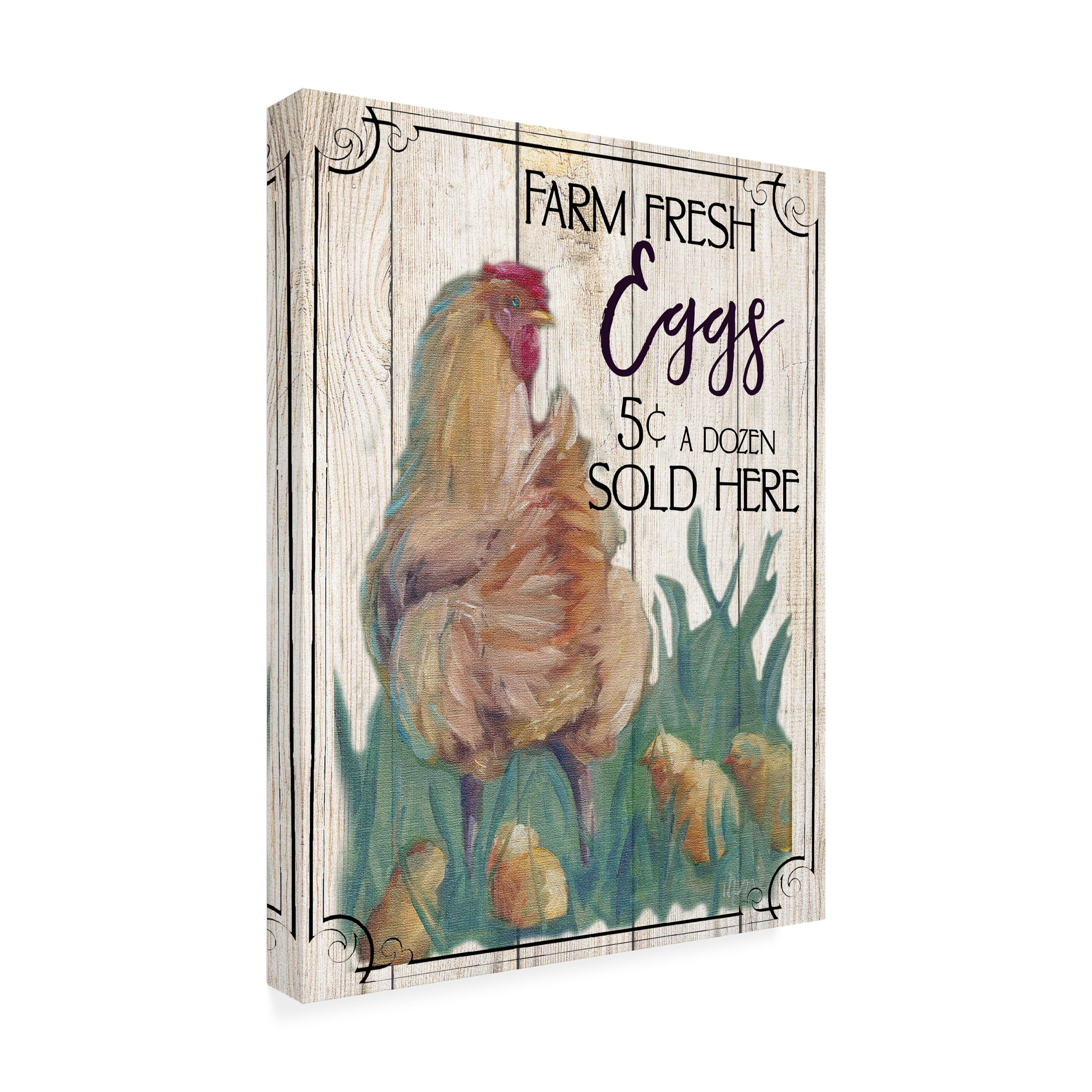 Marnie Bourque 'Eggs And Chicken' Outdoor Canvas