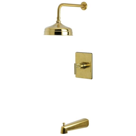 Kingston Brass KB6347CML Manhattan Single-Handle Pressure Balanced Tub and Shower Faucet, Brushed Brass