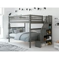 thumbnail image 2 of Woodland Staircase Bunk Bed Full over Full in Grey, 2 of 4