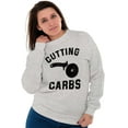 thumbnail image 3 of Cutting Carbs Pizza Cutter Foodie Sweatshirt for Men or Women Brisco Brands M, 3 of 5
