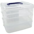 thumbnail image 2 of Teacher Created Resources Clear Stackable Storage Containers - 3 Tiers - Pack of 3, 2 of 2