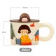 thumbnail image 2 of Taza de cerámica con tapa para niña bonita de 350ml, taza de agua para pareja, taza de desayuno para el hogar, taza de café, 2 of 5