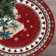 thumbnail image 3 of Falda Pie De Arbol Navideño Decoracion Copos Nieve 122cm Xtellar rojo, 3 of 4