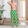 thumbnail image 2 of Logiee alien cartoons Print Pajama Pants for Men,Men’s Pajama Bottoms,Mens PJ Pants with Pockets & Button Fly-Large, 2 of 6