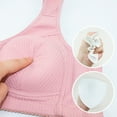 thumbnail image 6 of Huesdet Bras for Women Charm Front Closure Bras for Women Comfortable No Underwire Bra for Older Women(Pink,48), 6 of 9