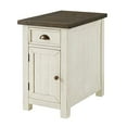 thumbnail image 1 of Martin Svensson Home, Chairside Table, Cream White with Brown Top, 1 of 2