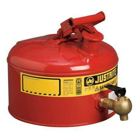 Justrite 7225140 2.5G-9.5L Lab Red With 540 Faucet