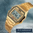 thumbnail image 1 of Reloj de negocios retro para hombre, reloj electrónico resistente al agua, reloj de moda personalizado para hombre, correa de acero, reloj de pulsera ligero, 1 of 5
