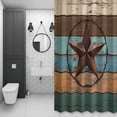 thumbnail image 4 of Texas Star Shower Curtain for Bathroom Decor, Country Star Waterproof Fabric Shower Curtain, 54"x78" Set with 12 Hooks, 4 of 9
