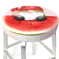 thumbnail image 3 of Bingfone Watermelon Gnome Padded Round Bar Stool Cover Cushion with Elastic Fabric Round Chair Seat - Watermelon Gnome, 3 of 7
