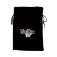 thumbnail image 1 of Large 7" x 5" Black Velour Pouch with Drawstring by Wiz Dice (Embroidered), 1 of 4