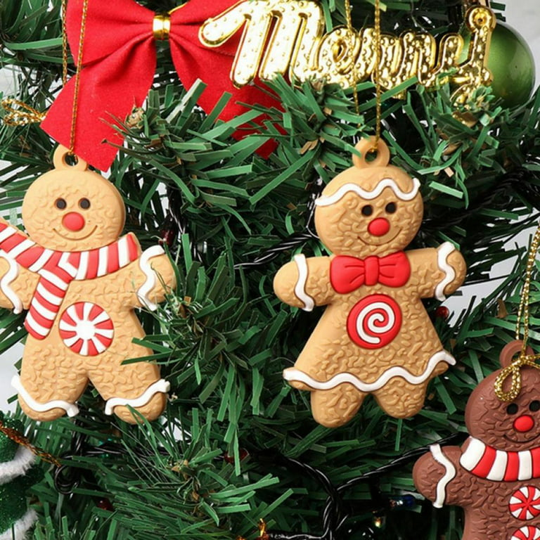 Traditional Tree Decorations Gingerbread Tree Decor Resin Christmas  Decorations Large White Feathers for Christmas Tree Hanging Christmas Decor  Indoor