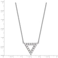 thumbnail image 2 of 14k White Gold AA Quality Diamond 20mm Triangle Necklace (Weight: 2.72 Grams, Length: 18 Inches), 2 of 2
