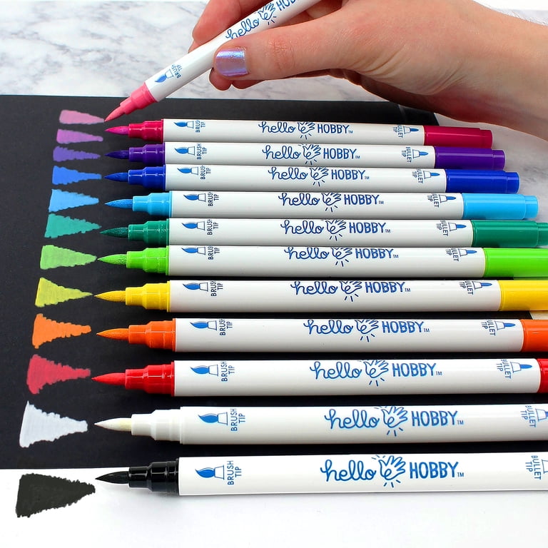 Hello Hobby Acrylic Paint Markers, 12 Count, Dual Tip photo 5