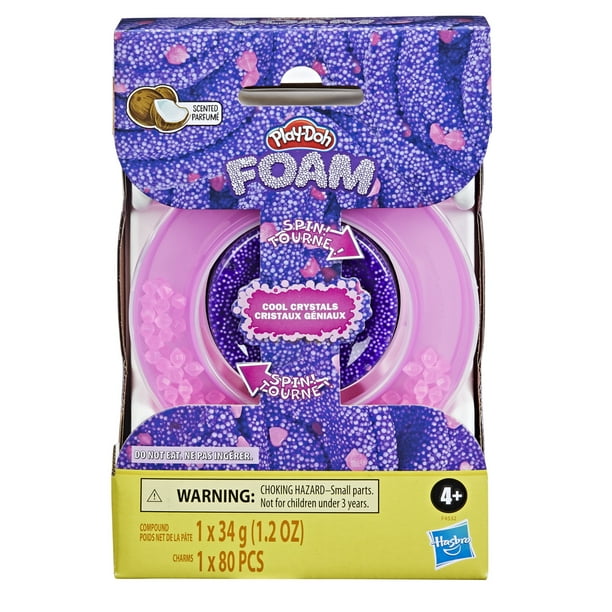 PlayDoh Foam Cool Crystals Mixing Kit, Coconut Scented with 80 MixIn