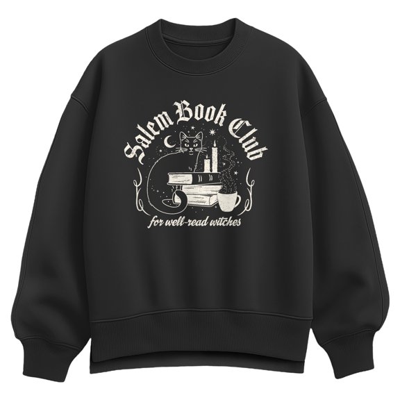 Instant Message - Salem Book Club Oversized Fleece Crew Sweatshirt