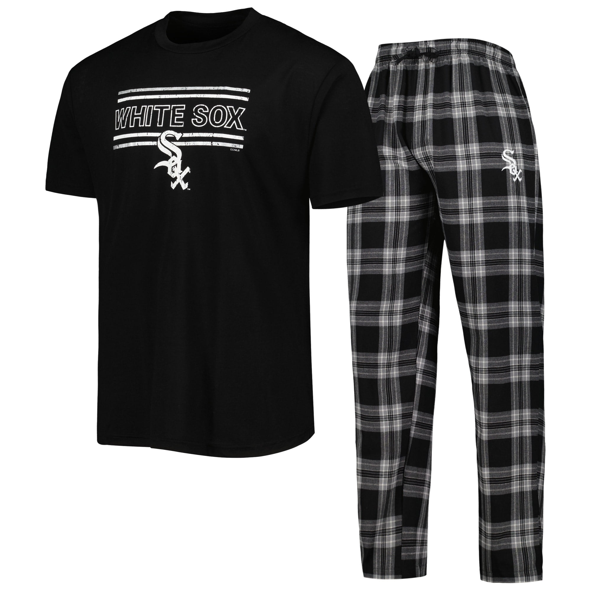 Men's Concepts Sport Black/Gray Chicago White Sox Badge T-Shirt & Pants ...