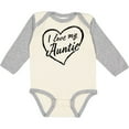 thumbnail image 3 of Inktastic I Love My Auntie in Black Chalk Heart Boys or Girls Long Sleeve Baby Bodysuit, 3 of 5