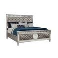 thumbnail image 2 of Symphony Mirror Front Queen 4 Pc Bedroom Set made with Wood in Silver, 2 of 15
