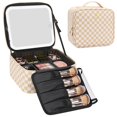 thumbnail image 1 of Bolsa de maquillaje Relavel Travel con espejo LED y soporte para brochas de maquillaje, 1 of 8