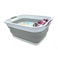 thumbnail image 5 of SAMMART Collapsible Plastic Laundry Basket - Foldable Pop Up Storage Container/Organizer - Portable Washing Tub - Space Saving Hamper/Basket (Rectangular, Grey), 5 of 5