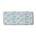 thumbnail image 1 of Vintage Computer Mouse Pad, Floral Theme Pale Roses Cuts by Stripes Blooming Flowers, Rectangle Non-Slip Rubber Mousepad X-Large, 35" x 15" Gaming Size, Baby Blue Pale Teal, by Ambesonne, 1 of 2