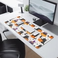 thumbnail image 2 of Long Mouse Pads for Desk,Halloween Black Cats with Pumpkins Desk Mats on Top Of Desks, Desk Mouse Pad Extra Large with 3mm Non-Slip Base and Stitched Edge for Gaming,Work,Home 31.5"x11.8", 2 of 5