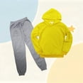 thumbnail image 5 of NAISIBABY Outfit Sets for Girls, Comfy Pullover Elastic Waist Long Sleeved Hooded Sweatshirt With Sweatpants Yellow Size 3 T, 5 of 5