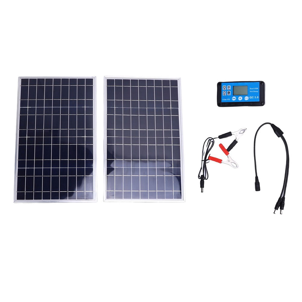 200W Solar Panel 12V Trickle Charger Battery Charger Maintainer Boat Car Rv