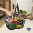 thumbnail image 5 of Miumaeov 12PCS Shopping Baskets with Handles and Stand Portable Retail Shopping Baskets Wire Mesh Shopping Basket Set Stackable Design for Storing Goods, 5 of 12