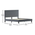 thumbnail image 4 of Flash Furniture Roxbury King Size Tufted Upholstered Platform Bed in Light Gray Fabric, 4 of 10