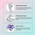 thumbnail image 6 of ARVALILS 925 Sterling Silver Iridescent CZ Fantasy Pendant, Jewelry Gift for Women’s Bracelets & Necklaces, 6 of 7