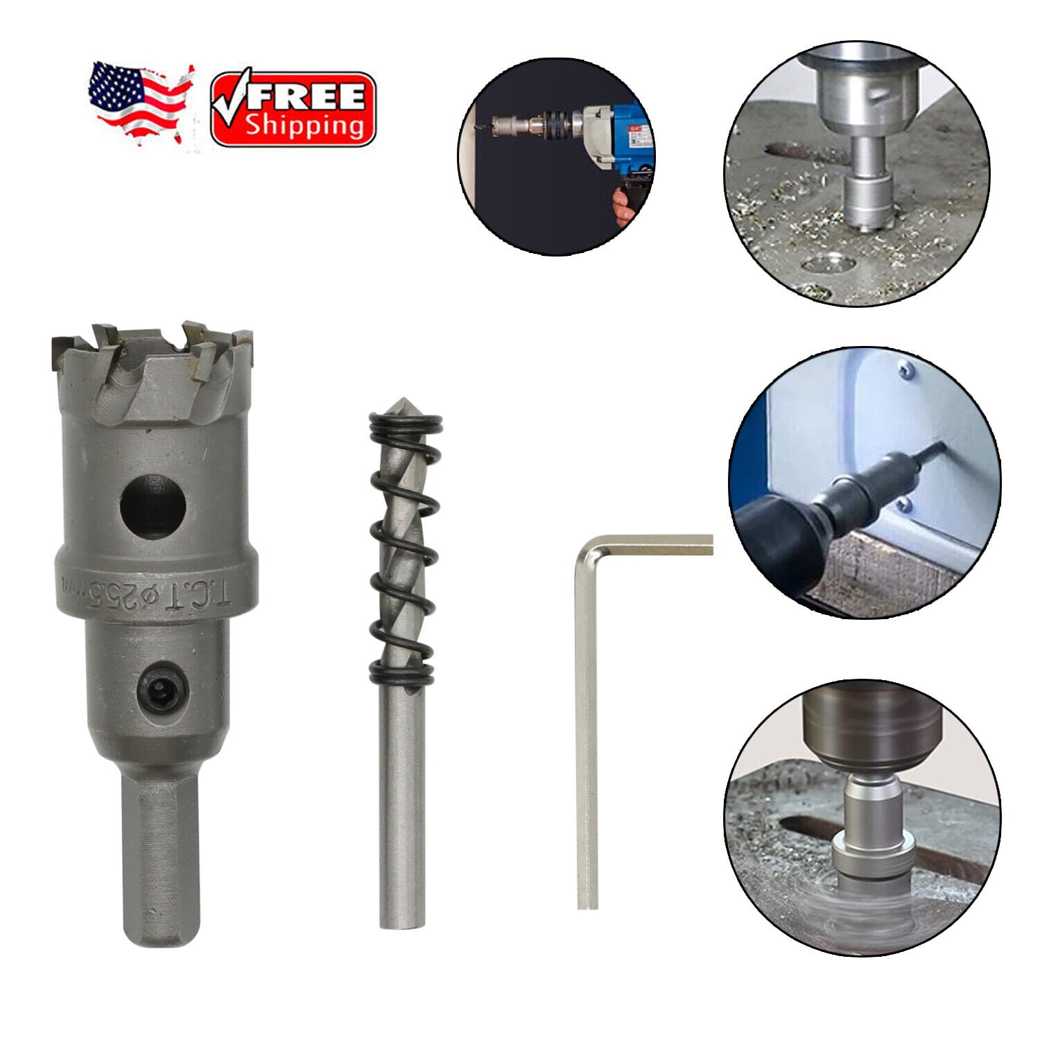 Carbide Tip Hole Saw Cutter for Metal Drilling French Polynesia | Ubuy