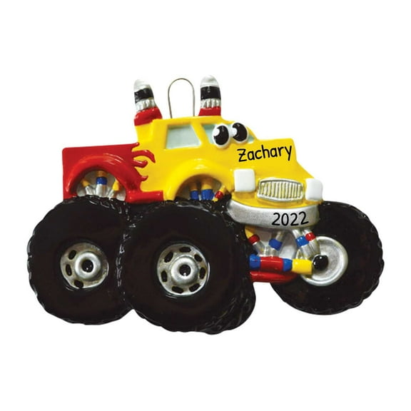 Personalized Monster Truck Ornament 2024 Dirt Track Racing Vehicle 1 Count - Ornaments by Elves