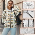 thumbnail image 6 of FOR U DESIGNS Sunflower Cow Zip Up Hoodies for Women Trendy Hoodie Oversized Jacket Size S Hooded Zip Up Sweatshirt Women Long Sleeve Sportswear with Drawstring, 6 of 7
