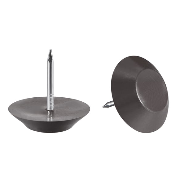 Furniture Feet Nail Chair Table Leg Protector Pad 22mm Dia Brown 90pcs