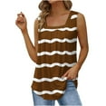 thumbnail image 4 of Birdeem Débardeur pour Femmes Mode Décontractée Sans Manches Imprimé Pliable Blouse T-Shrit, 4 of 12