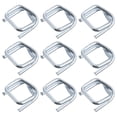 thumbnail image 1 of 100Pcs Heavy Duty Strap Wire Buckles Package Clamps Packaging Accessory (Silver), 1 of 7