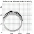 thumbnail image 2 of High polished (no plating) Stainless Steel Ring with AAA Grade CZ in Clear for Women Clear Stone Color Style TK120 Size 8, 2 of 4
