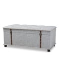 thumbnail image 1 of Baxton Studio Kyra Tissu Rembourré Table Basse avec Rangement en Gris, 1 of 11