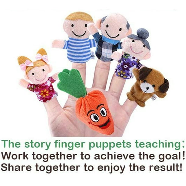 24 Pièces/ensemble Marionnettes à Doigt Animaux Enfants Dessin Animé En  Peluche Marionnettes à Main éducatives Jouets Animaux 