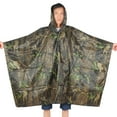 thumbnail image 2 of Poncho de lluvia 3 en 1 impermeable camuflaje Ripstop chaqueta impermeable con mangas de murciélago y capuchas, 2 of 8