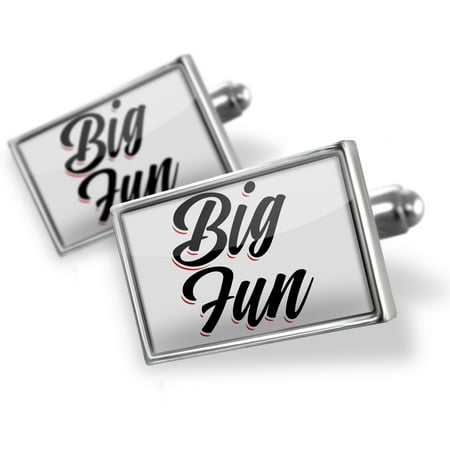Cufflinks Vintage Lettering Big Fun - NEONBLOND